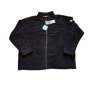 Orvis Full Zip Heavyweight Fleece Jacket Mens 3XL Black Long Sleeves New NWT